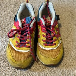 New Balance Kids' Vibrant Yellow and Red Sneakers